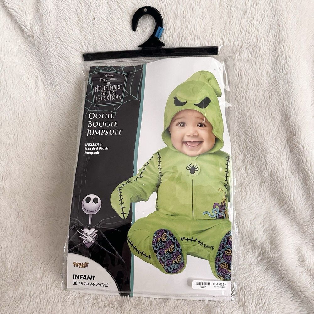 Spirit Halloween Oogie Boogie Jumpsuit Infant Costume 18-24 Months NBC Nightmare